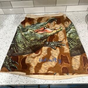 Bernhard Willhelm Wrap Skirt Crocodile  Alligator Velcro Closure very RARE